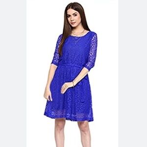NWT Material Girl Lace Blue Dress